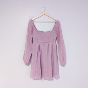 Altar'd State Dusty Rose Pink Smocked Blouse